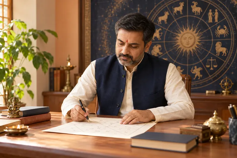 Illustrative study of a Vedic birth chart